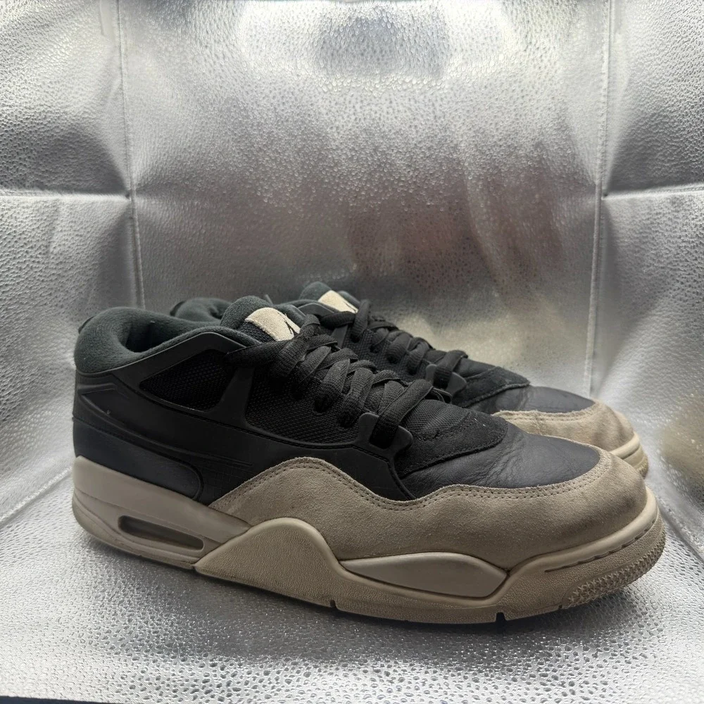 Size 12 Nike Air Jordan 4 RM Light Bone Black Dark Gray Mens Shoes FQ7939-001
